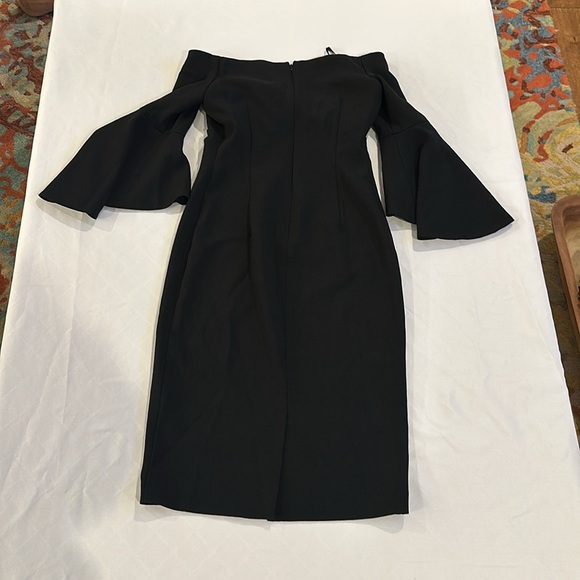 Chelsea28 Chelsea 28 Black Bell‎ Sleeve Off Shoulder Cocktail Dress size 0 EUC - Picture 5 of 5